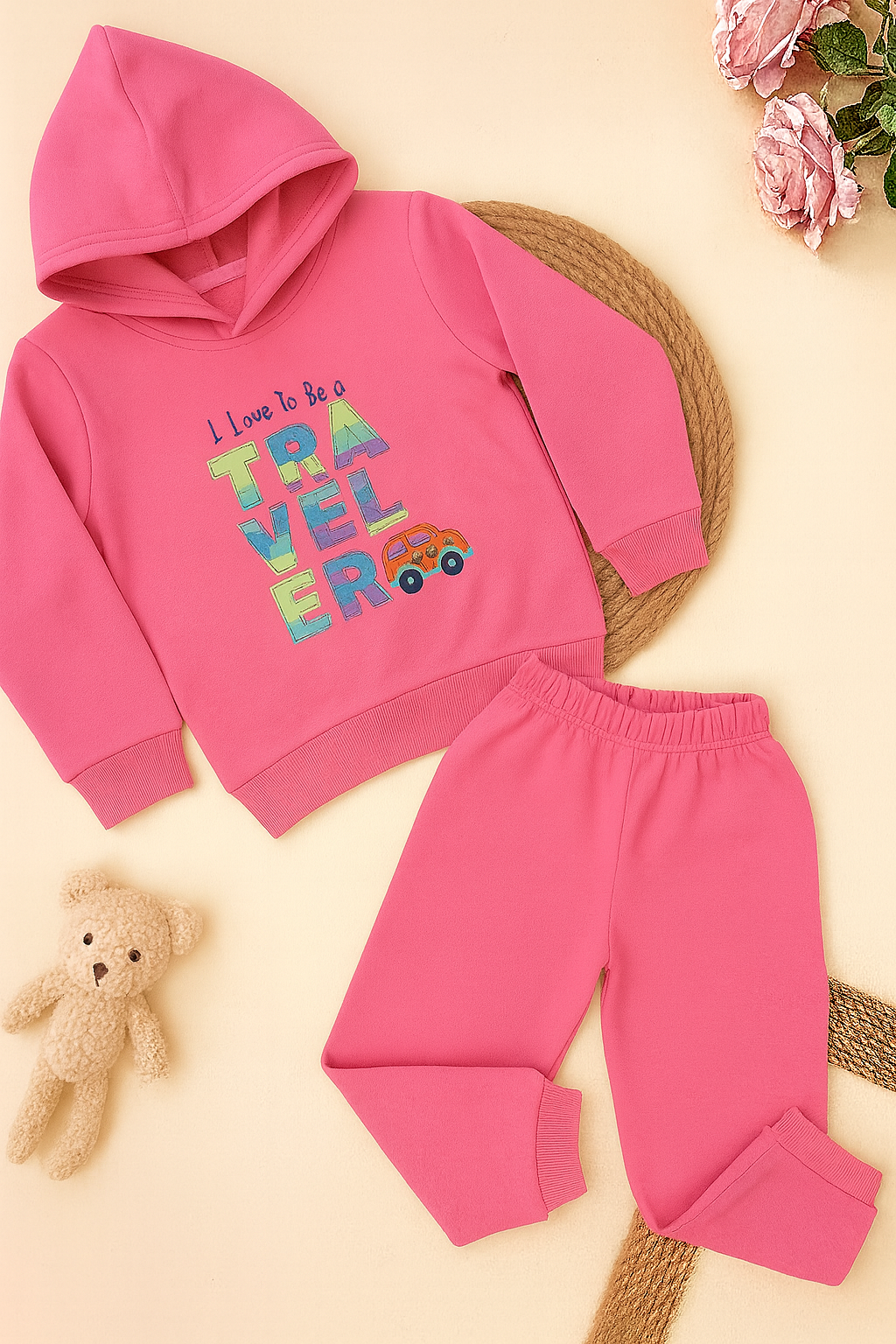 538 - Peach - Infant cord set | 280 - 290 GSM Premium Cotton Fleece