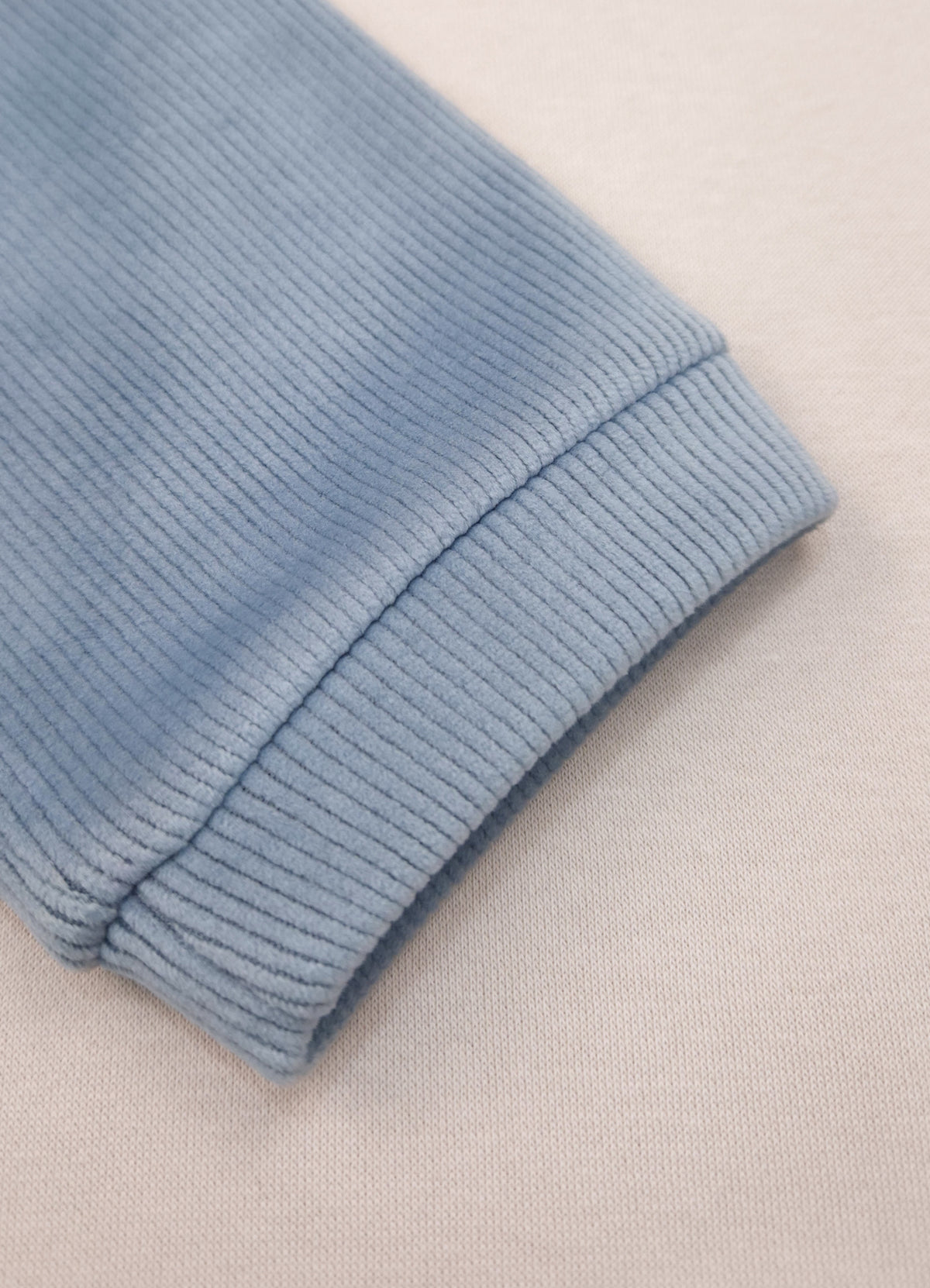 545 - Sky - Infant Sweet Cloud Dreams β Embroidered Ribbed Cord Set| 320 - 340 GSM Imported Soft Fabric