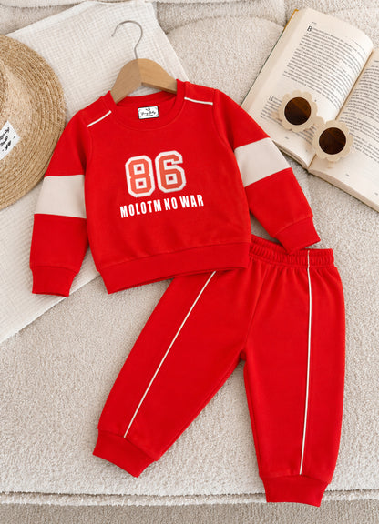 YB - 2517 - Red | 330-340 GSM Premium Cotton Fleece | Hd Print