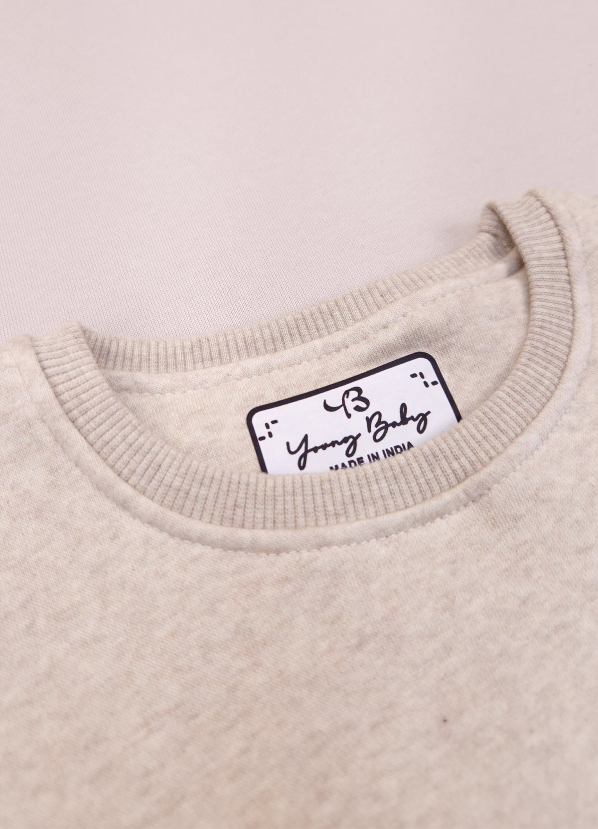 YB - 2518 - Beige | 330-340 GSM Cotton Fleece Premium Design