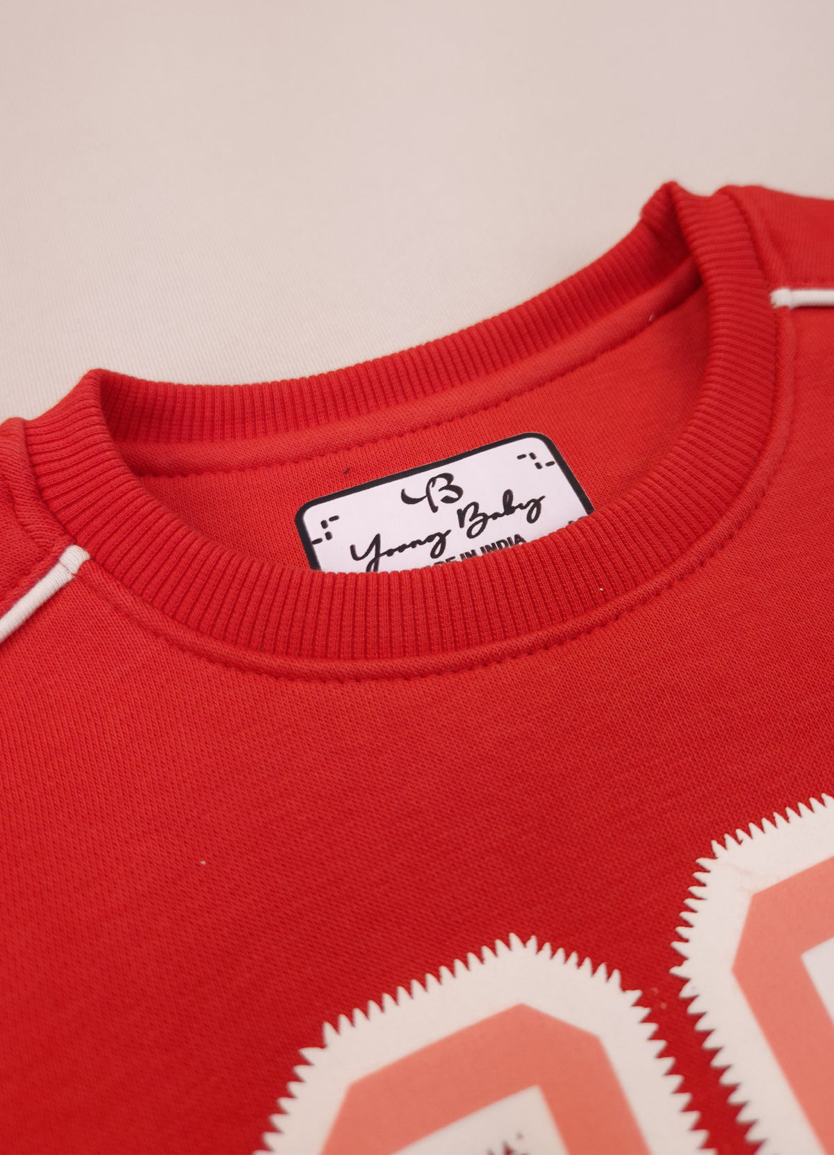 YB - 2517 - Red | 330-340 GSM Premium Cotton Fleece | Hd Print