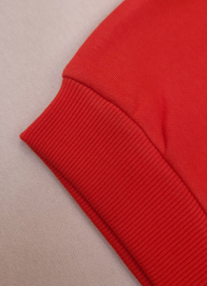 YB - 2517 - Red | 330-340 GSM Premium Cotton Fleece | Hd Print