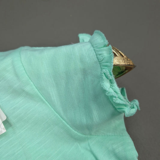 FL - 6014 - Fancy Cyan Color Top ( Pack of 6 )