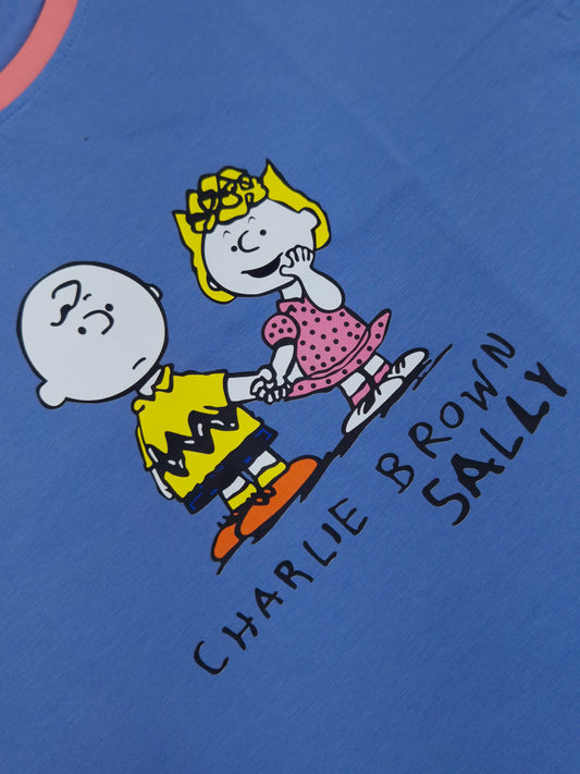 Yb - 36 - Blue Printed Croptop ( Pack of 6 )