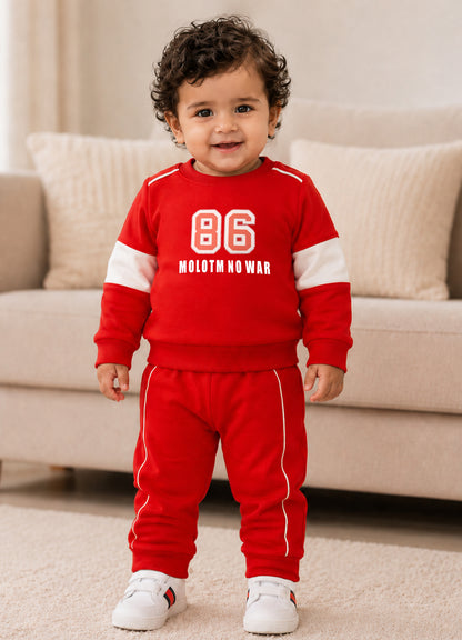 YB - 2517 - Red | 330-340 GSM Premium Cotton Fleece | Hd Print