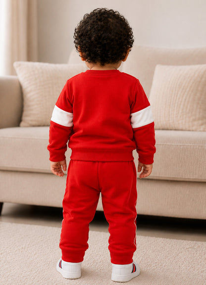 YB - 2517 - Red | 330-340 GSM Premium Cotton Fleece | Hd Print