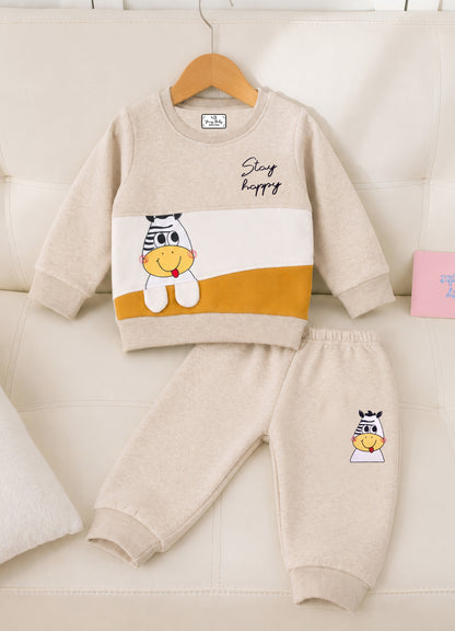 YB - 2518 - Beige | 330-340 GSM Cotton Fleece Premium Design