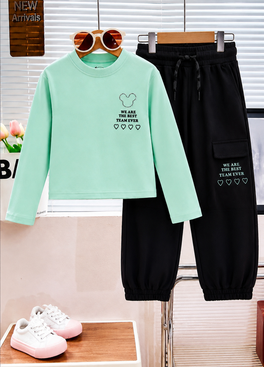 YB - 9037 - Cyan - Premium quality cotton lycra fabric 180-190 gsm with print and stonework