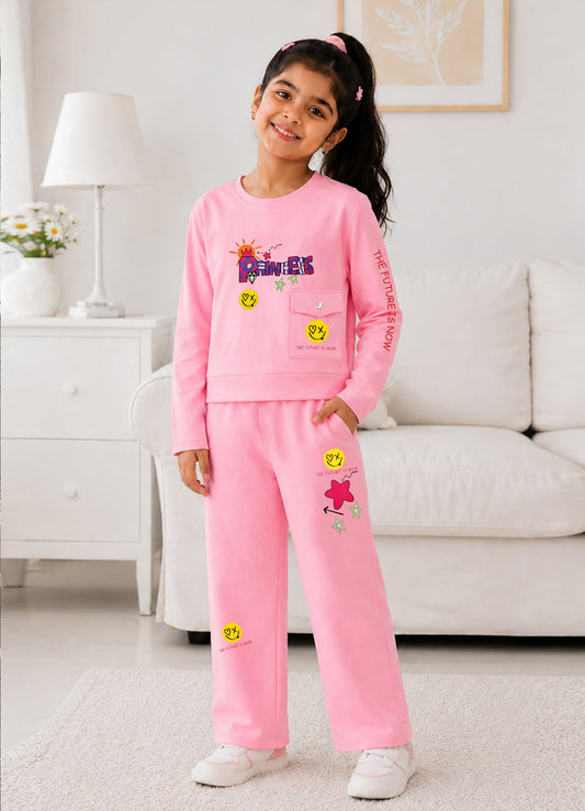 YB - 9040 - Pink - Premium quality cotton lycra fabric 180-190 gsm with  print & cargo pocket