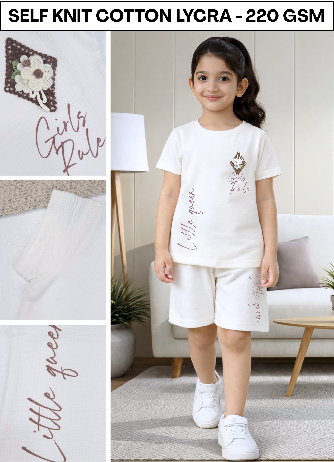 FL - 1692 White Cord Set ( Pack of 3 )