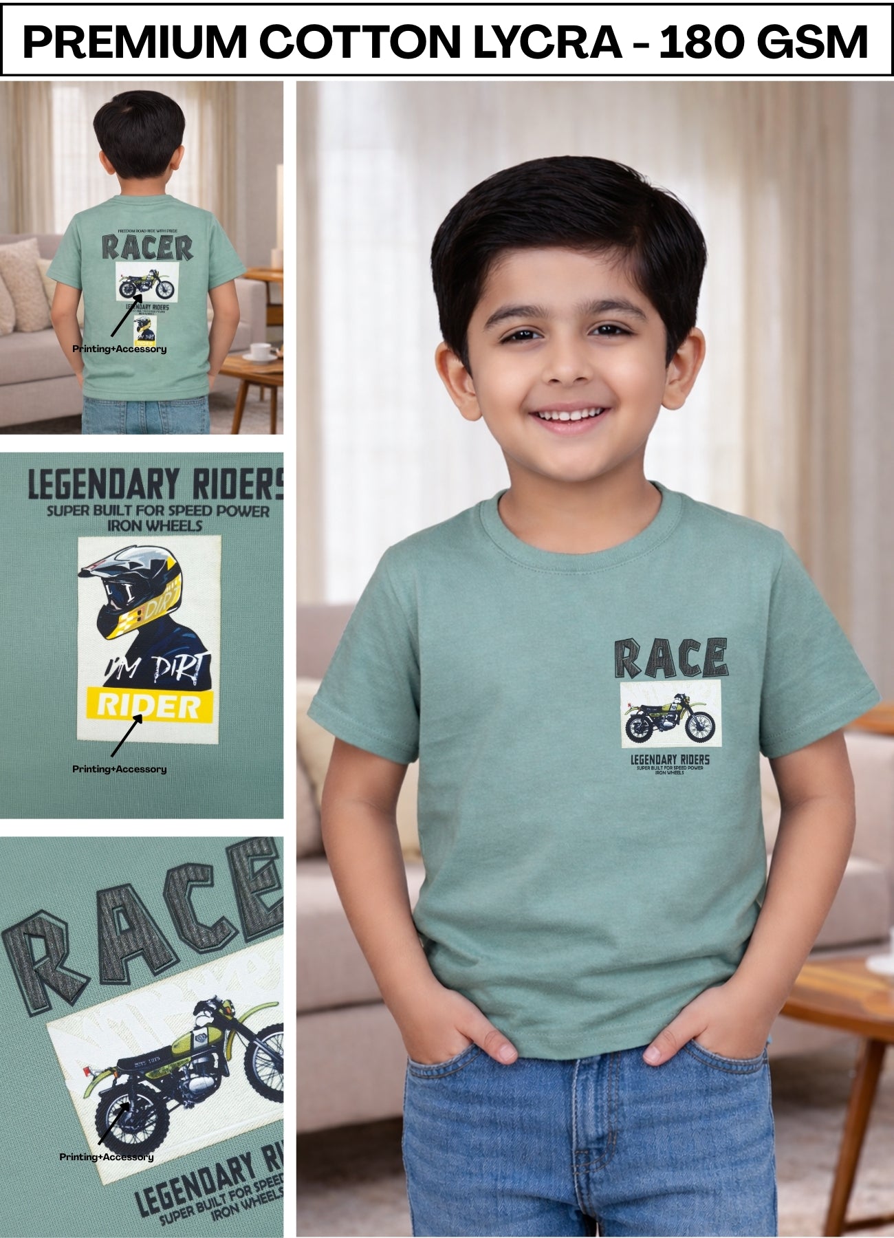 FL - 1514 - HD Print  T- shirt ( Pack of 3 )