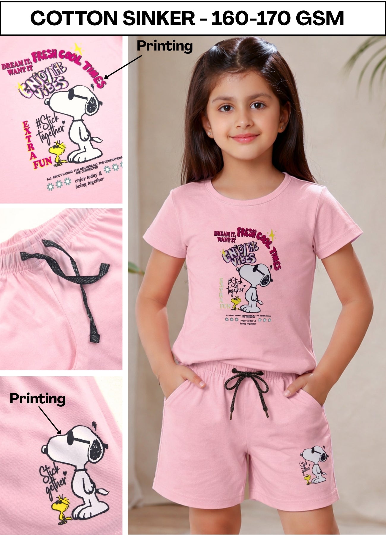 Yb - 41 Peach Cord Set ( Pack of 6 )