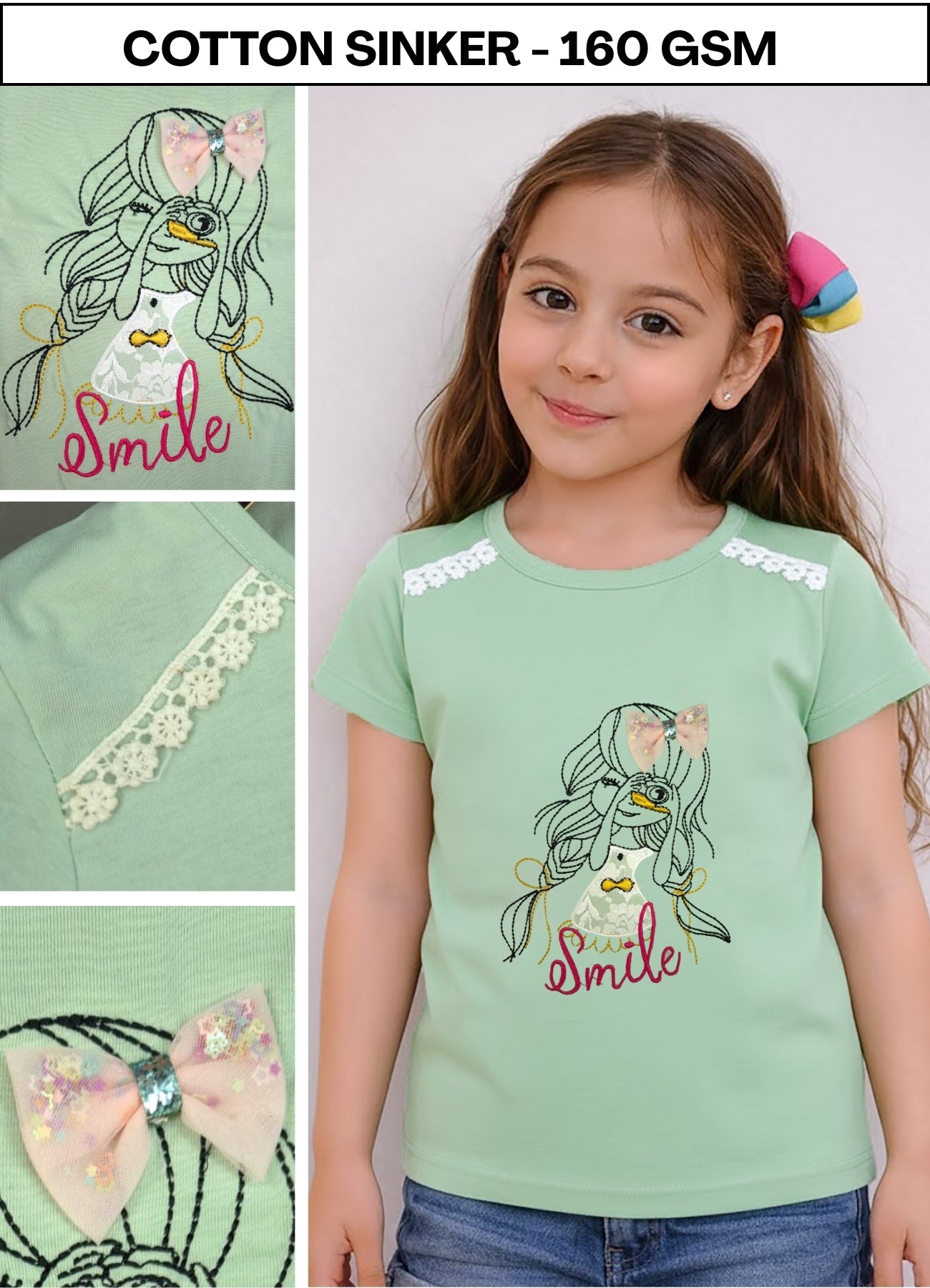 6022 - Pista Embroidery Top ( Pack of 6 )