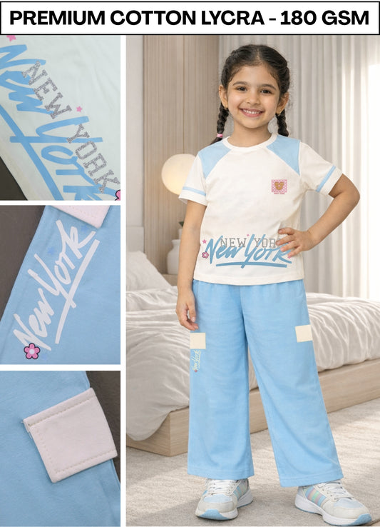 FL - 1712 White & Blue Cord Set ( Pack of 6 )