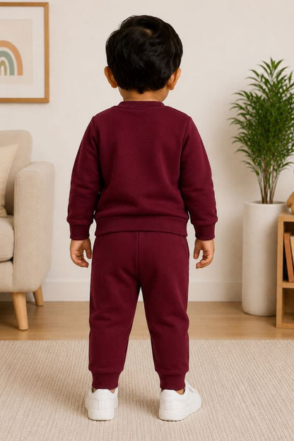 521  - Maroon - Infant cord set | 280 - 290 GSM Premium Cotton Fleece