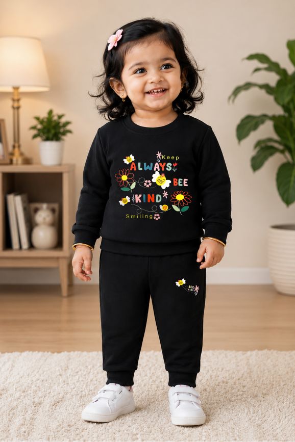 525- Black - | Infant cord set | 280-290 GSM  Premium cotton Fleece