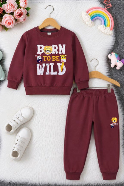 527- Maroon - Infant cord set | 280 - 290 GSM Premium Cotton Fleece