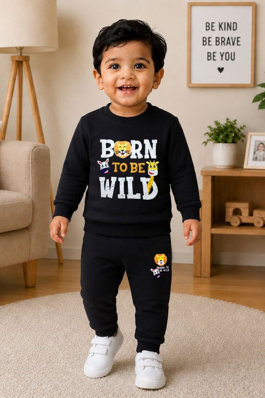 527 - Black - Infant cord set | 280-290 GSM  Premium Cotton Fleece