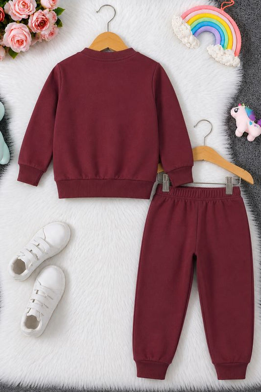 527- Maroon - Infant cord set | 280 - 290 GSM Premium Cotton Fleece