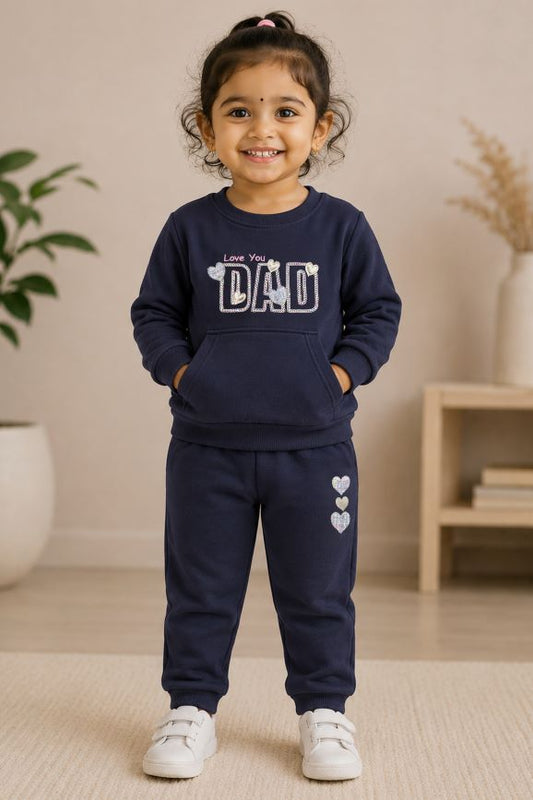 529- Navy - Infant cord set | 280 - 290 GSM Premium Cotton Fleece