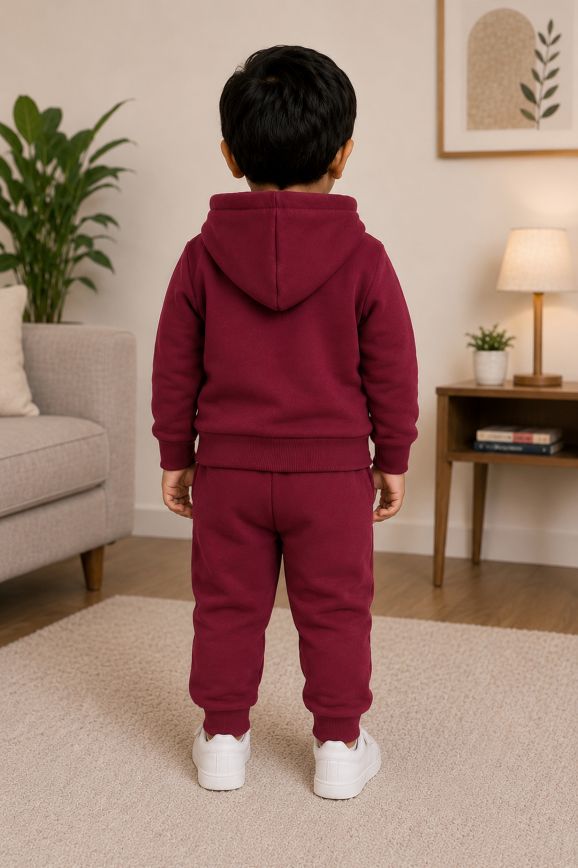 540 - Mahroon - Infant cord set | 280 - 290 GSM Premium Cotton Fleece
