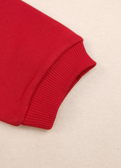 541 - Red - Infant Little Paws” Embroidered Cozy Co-Ord Set | 280 - 290 GSM Premium Cotton Fleece