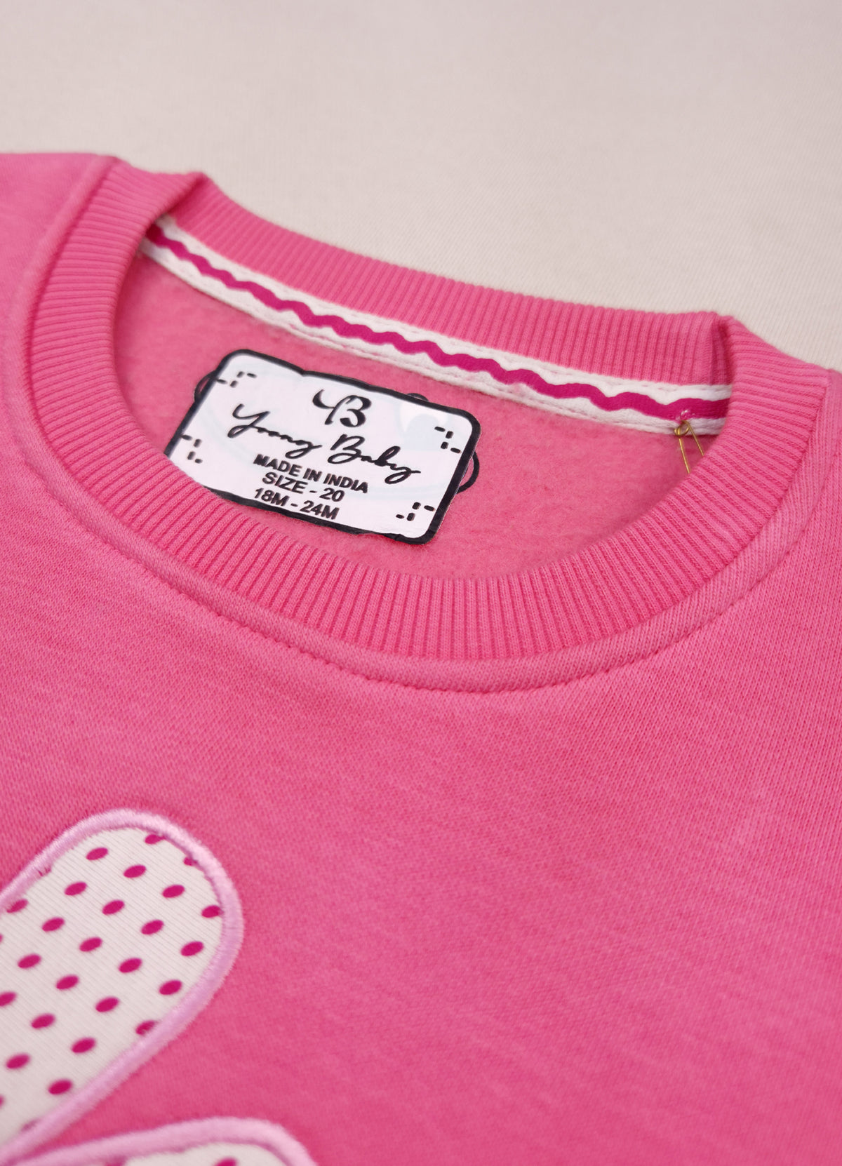 542 -  Pink  - Infant cord set | 280 - 290 GSM Premium Cotton Fleece