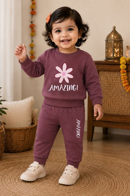 542 -  Wine  - Infant cord set | 280 - 290 GSM Premium Cotton Fleece