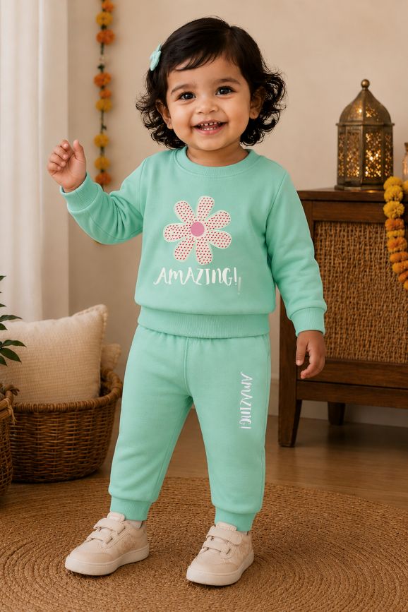 542 -  ocen Green   - Infant cord set | 280 - 290 GSM Premium Cotton Fleece