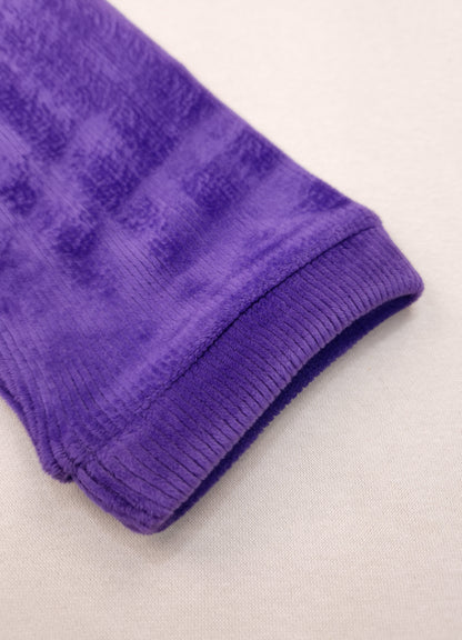 545 - Purple - Infant Sweet Cloud Dreams – Embroidered Ribbed Cord Set | 320 - 340 GSM Imported Soft Fabric