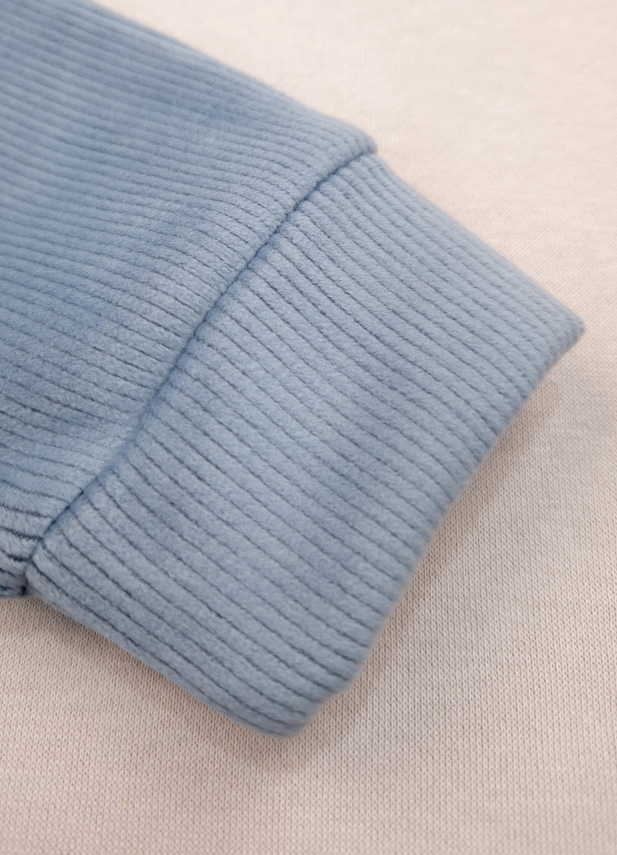 545 - Sky - Infant Sweet Cloud Dreams – Embroidered Ribbed Cord Set| 320 - 340 GSM Imported Soft Fabric