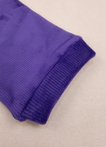 546 - Purple - Infant  Kitty Embroidered Co-Ord Set| 320 - 340 GSM  Imported Soft Fabric