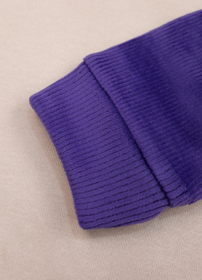 546 - Purple - Infant  Kitty Embroidered Co-Ord Set| 320 - 340 GSM  Imported Soft Fabric