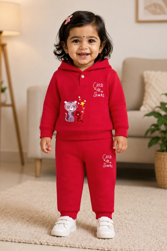 580 - Red - infant cord set | 280 - 290 GSM Premium Cotton Fleece