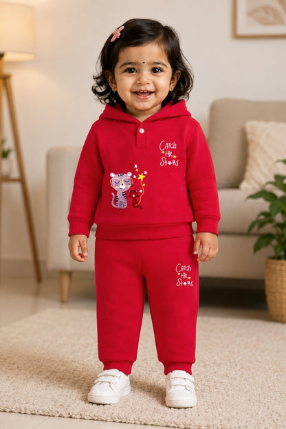 580 - Red - infant cord set | 280 - 290 GSM Premium Cotton Fleece