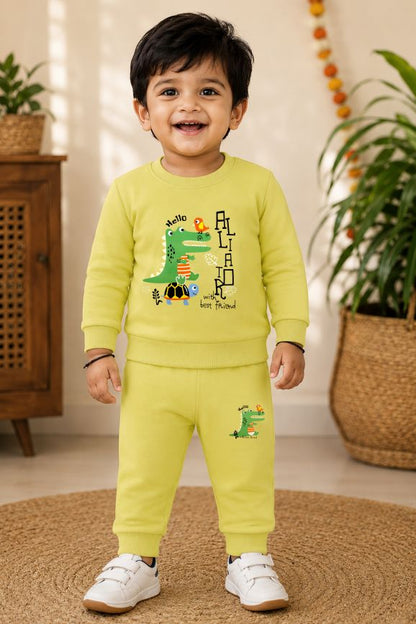 581 - Neon Green - infant cord set | 280 - 290 GSM Premium Cotton Fleece