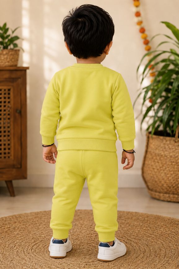 581 - Neon Green - infant cord set | 280 - 290 GSM Premium Cotton Fleece